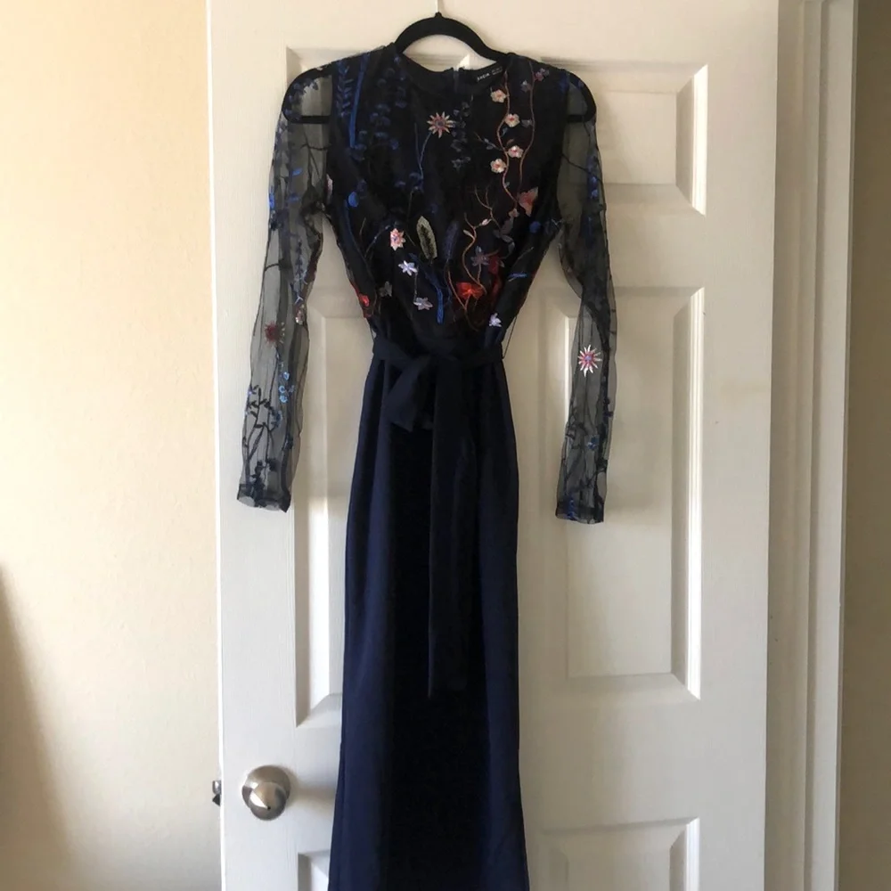 blue shein flower dress - Picture 1 of 5